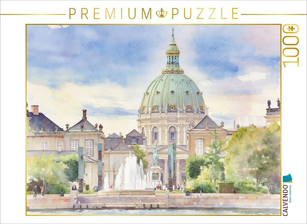 CALVENDO Puzzle Schloss Amalienborg | 1000 Teile Lege-Größe 64x48cm Foto-Puzzle für glückliche Stunden