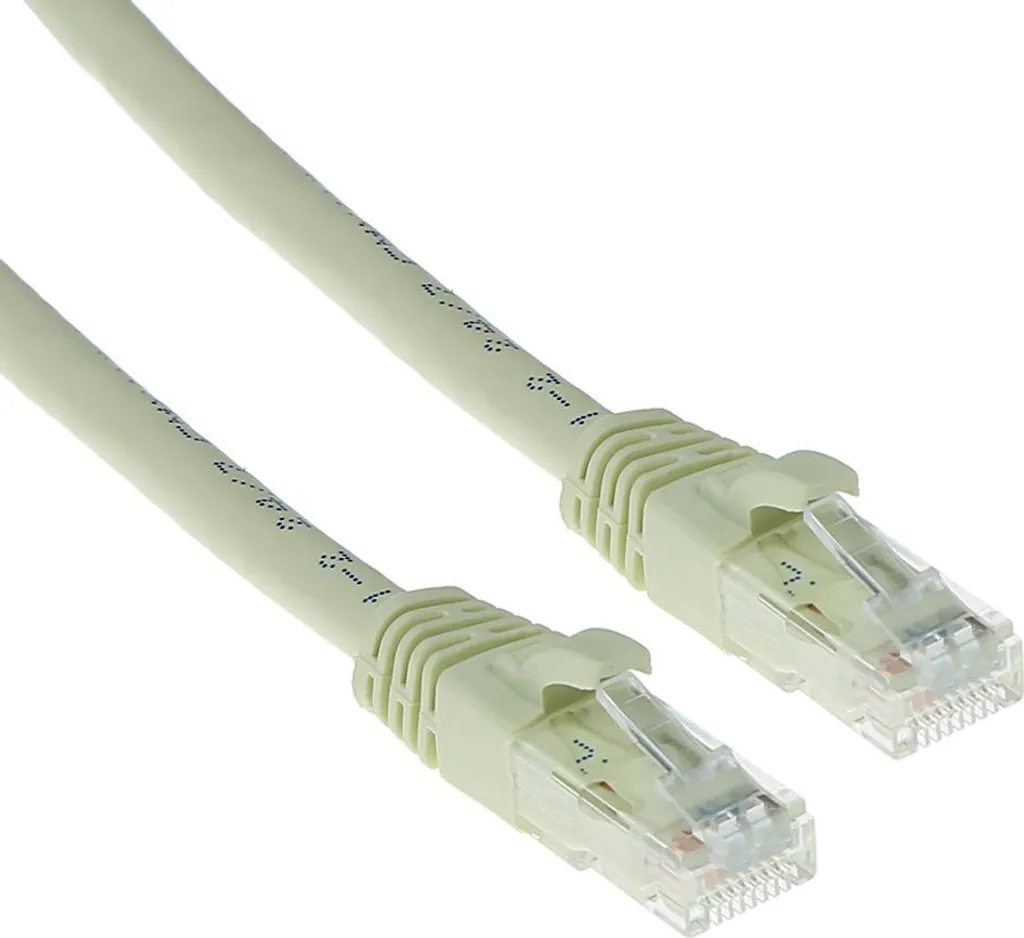Cavo Patch ACT CAT6 U/UTP 3m Ivory | Conforme TIA/EIA | Professional