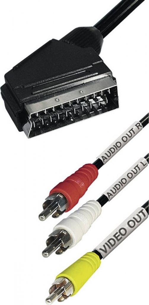 Transmedia Scartstecker auf 3 x Cinchstecker 2m Kabel Produktbild 