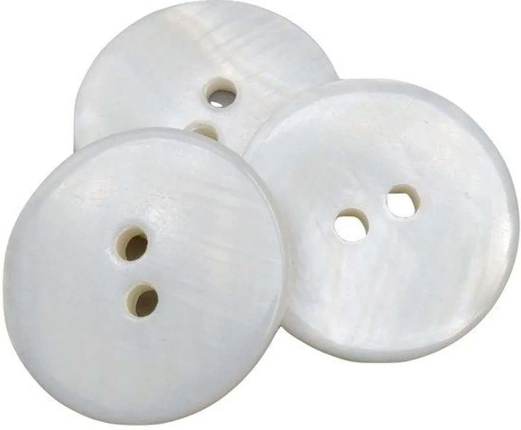 Boutons en nacre naturelle 20 mm pour couture et création de bijoux