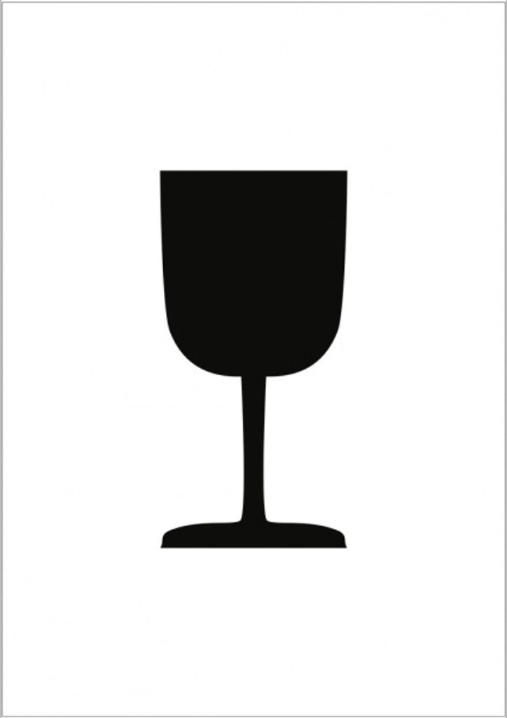 Symbol Zerbrechlich!, Papier, 74x105 mm, 1000 Stück/Rolle,