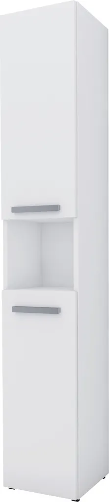 Colonne de salle de bain blanche mate 30cm - Meuble de rangement vertical