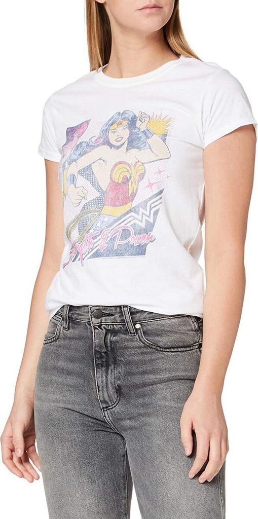 Wonder Woman - "Strength And Power" T-Shirt für Damen BI924 (S) (Weiß)