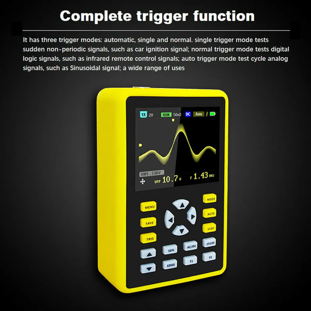 Oscilloscope 100 MHz professionnel 500 MS/s avec affichage LCD rétroéclairé - 7