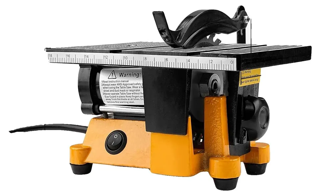 Mini-scie circulaire avec 3 lames 4500 tr/min, scie portative jaune