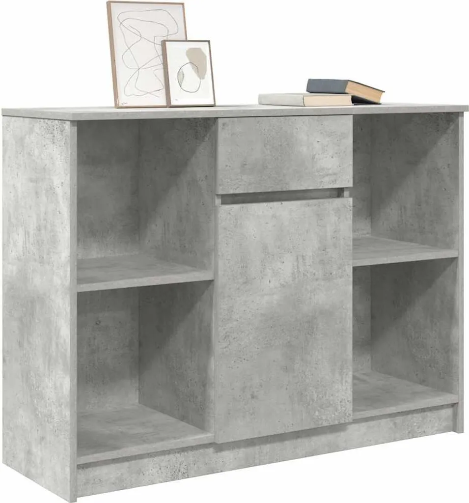 Sideboard Office Matériau dérivé du bois Argent L 166 P 44 H 84 cm