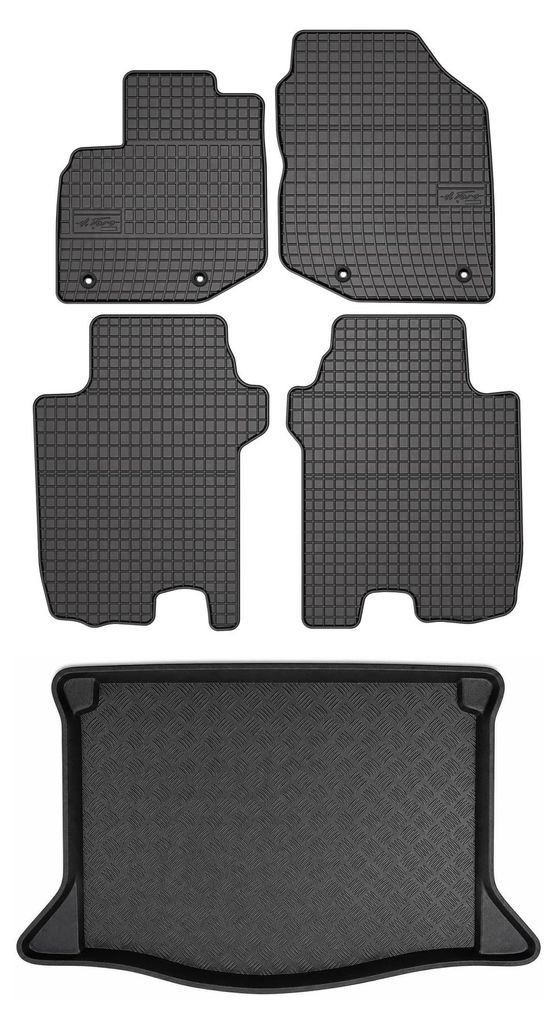 Tappetini gomma SolidPRO + bagagliaio per Honda Jazz III Immagine del prodotto 