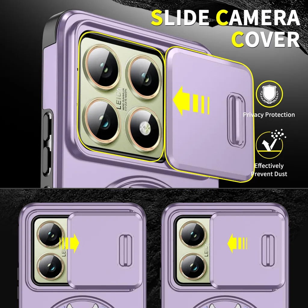 Custodia Xiaomi 14T Viola: Stile Urbano e Protezione Totale Camera - 2