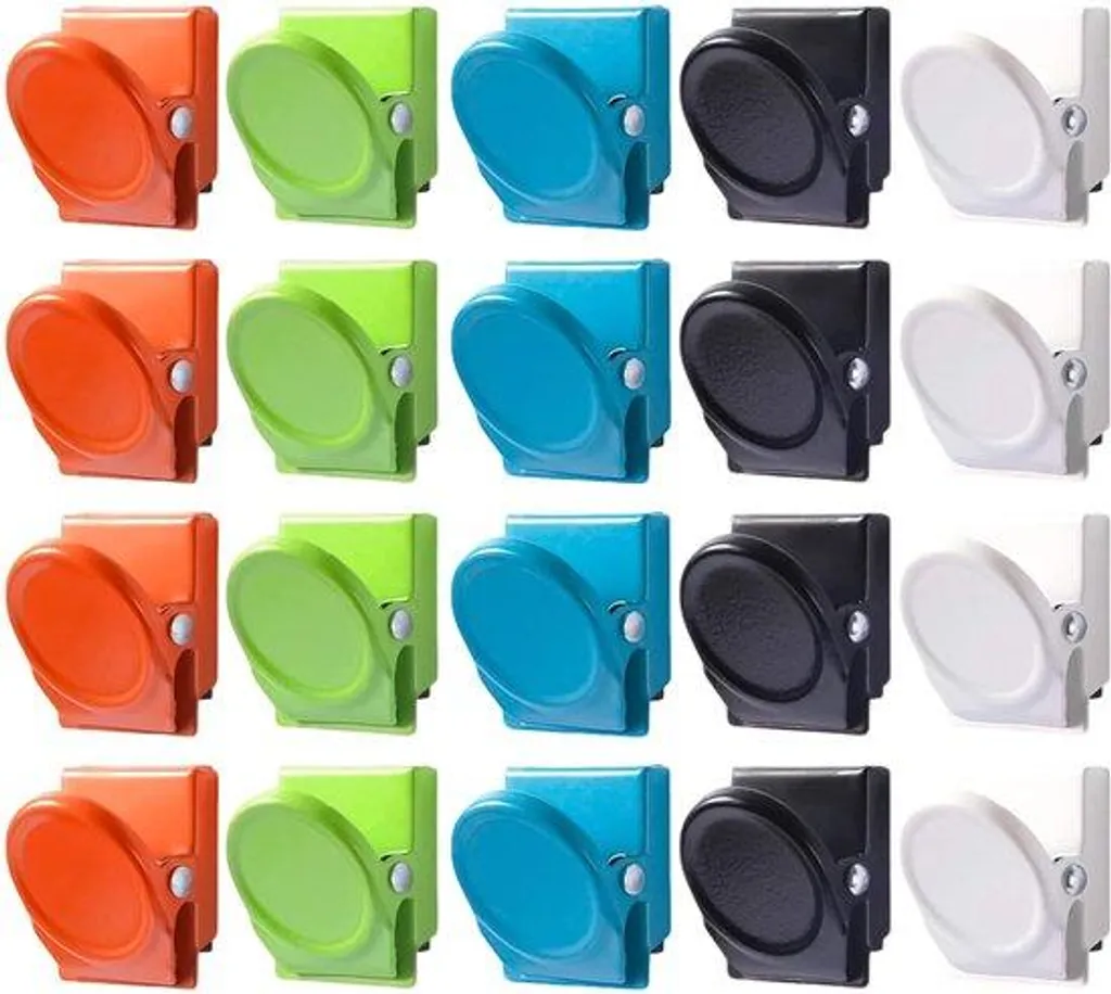 Clip magnétique 35x30 mm en métal robuste 5 couleurs pour affichage