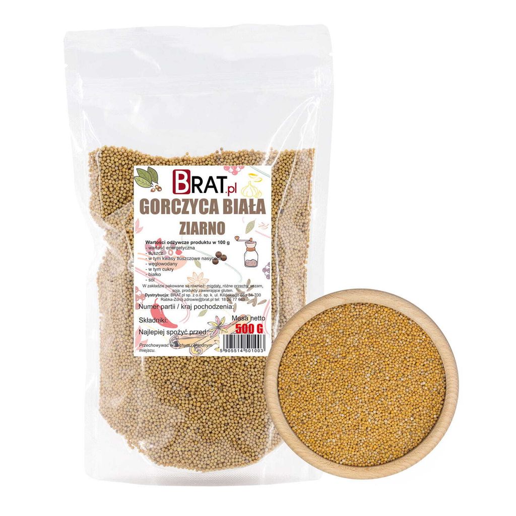 Biele horčičné semeno 500g Brat.pl Obrázok produktu 