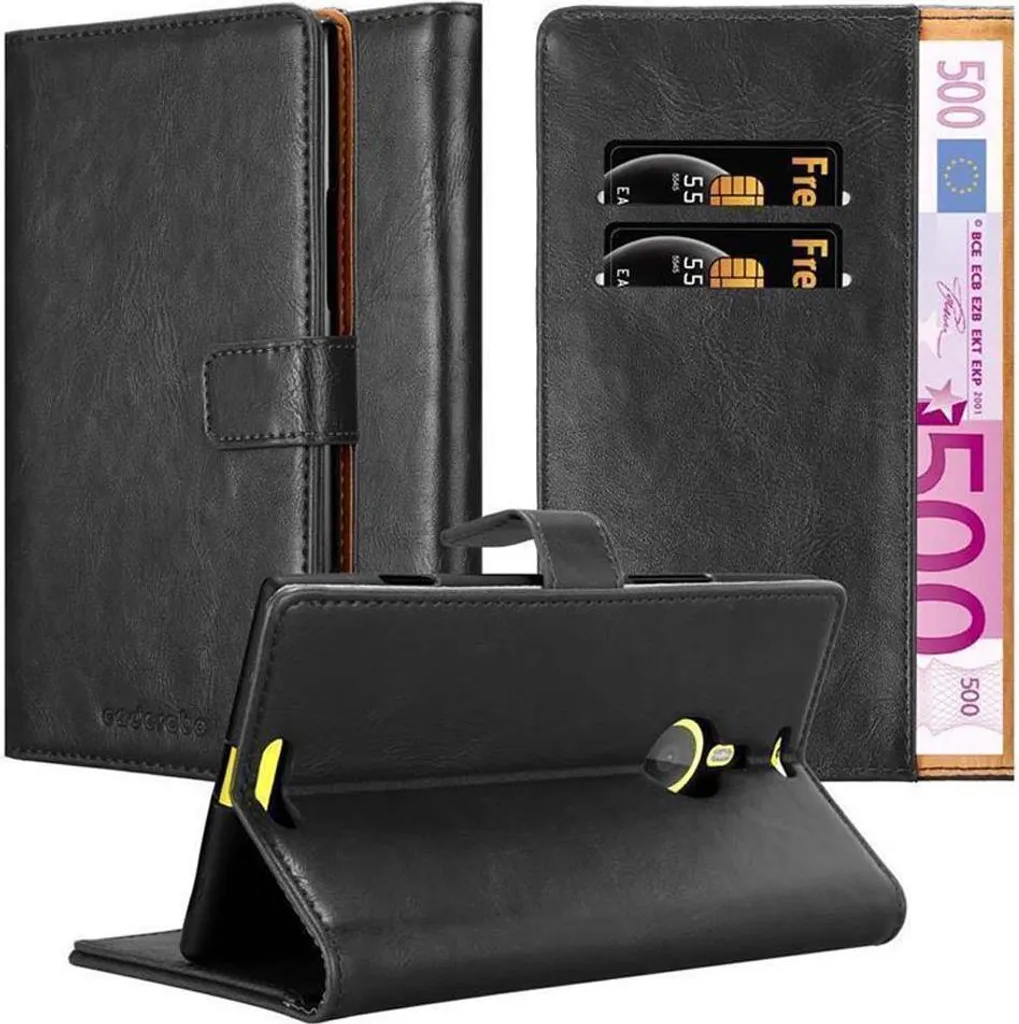 Cadorabo cover per Nokia Lumia 1520 cover protettiva in nero cover per cellulare custodia libro custodia