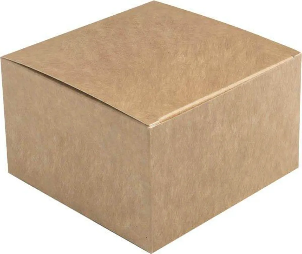 Boîte burger kraft rigide et ingraissable - Format 14 cm x100 - 2
