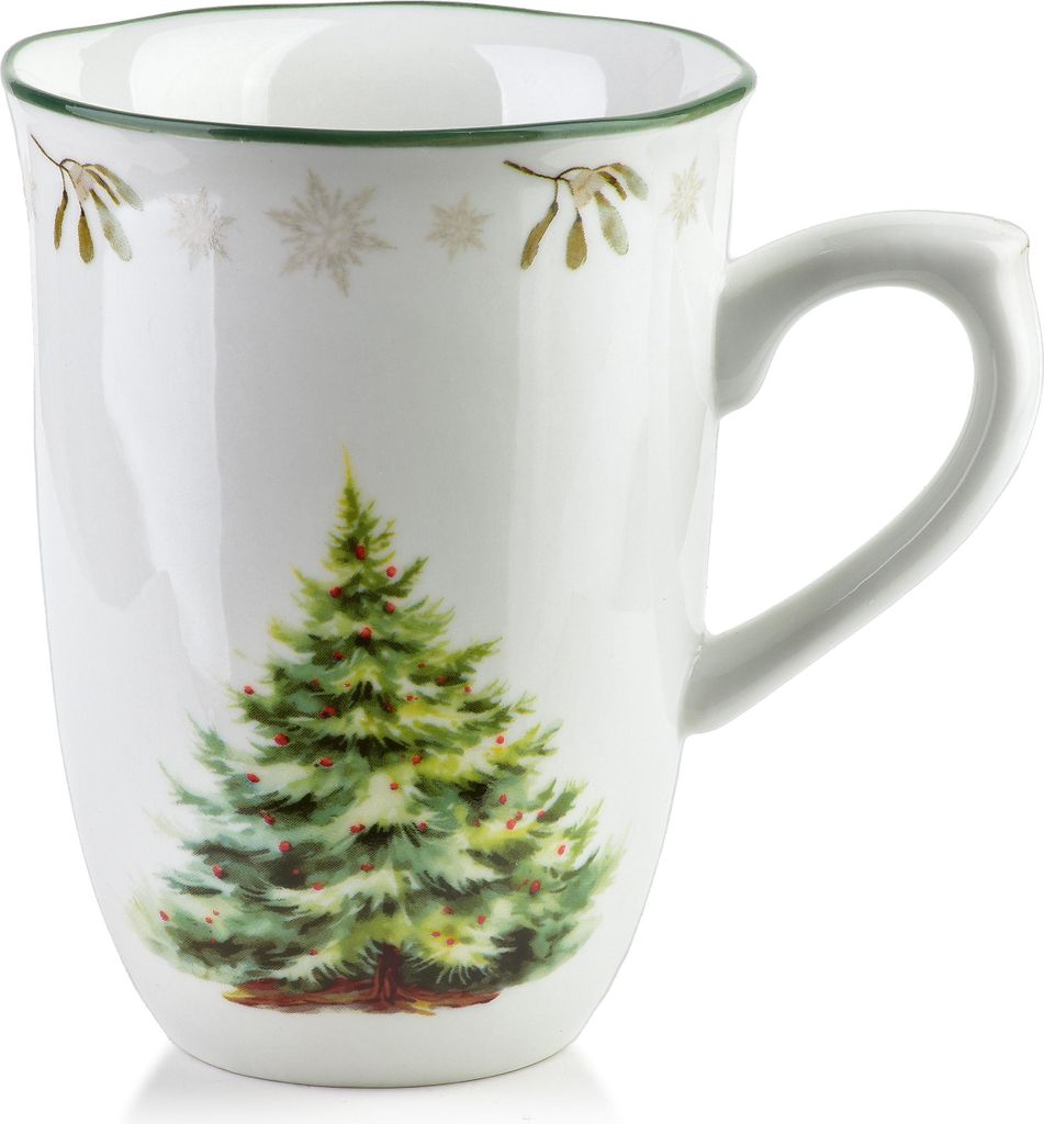 Weihnachtsbecher Porzellan Santa Lila Weihnachtsbecher 340 ml Mehrfarbig 1 Stück