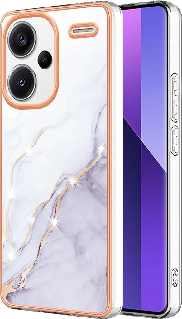 Custodia Marmo Bianco Xiaomi Redmi Note 13 Pro+ 5G | Cover TPU Sottile