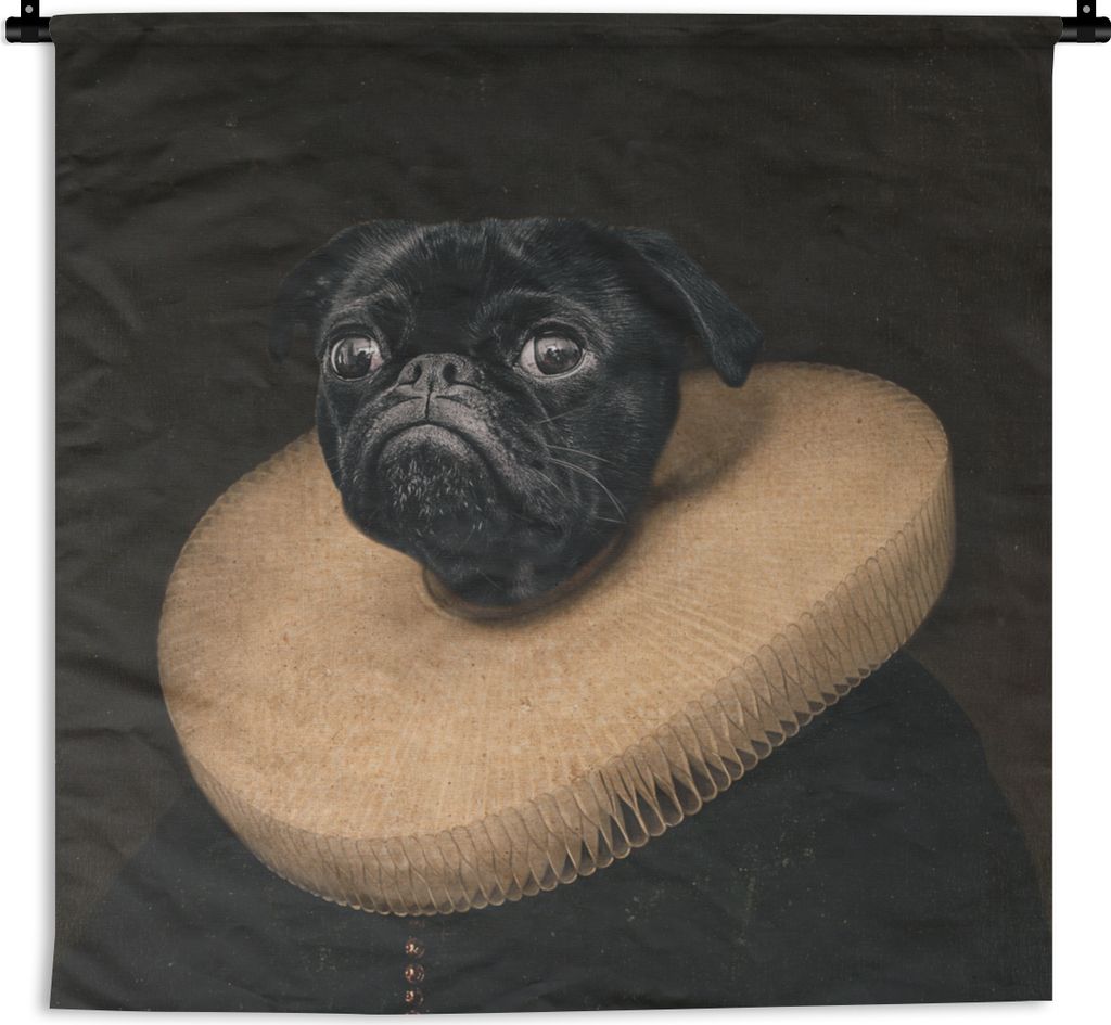 MuchoWow Wandteppich Wandbehang Hund - Kleidung - Mittelalter 150x150 cm Tapisserie Dekoration Wandtuch - Wohnaccessoires - Modernes