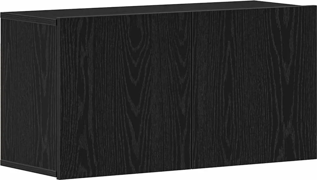 Mobile TV vidaXL Rovere Nero 80x30x41 cm | Porta TV Moderno Compatto