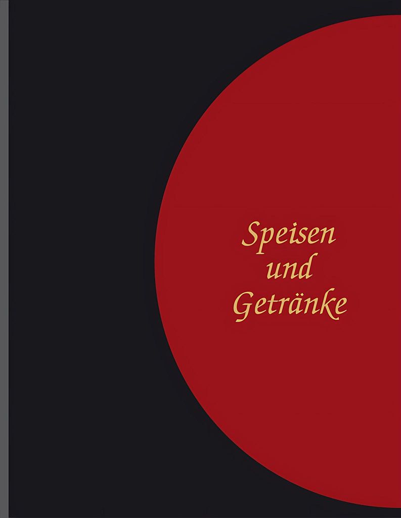 Adina Speisekarte Menümappe A4 schwarz / rot