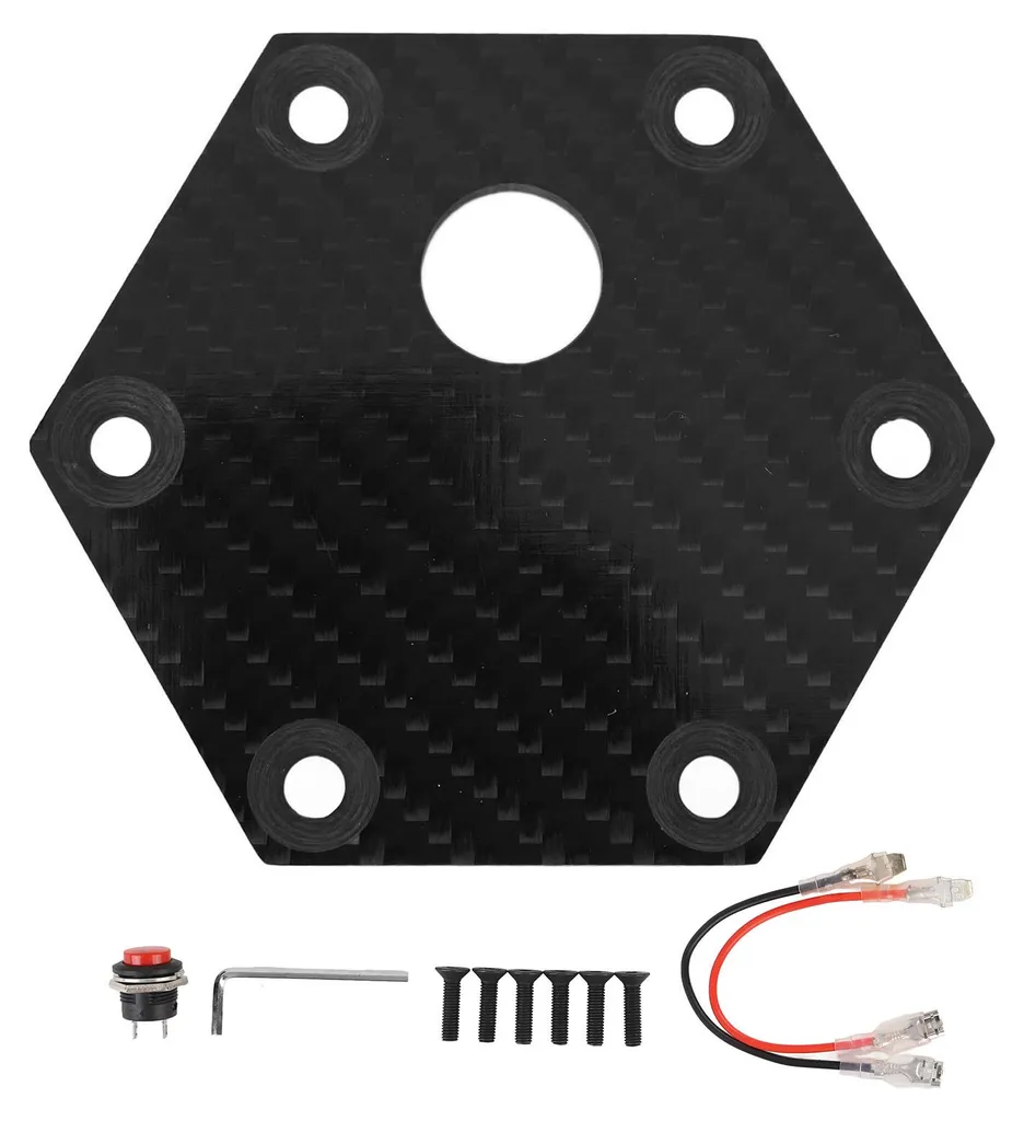 Centre de volant universel avec bouton klaxon en carbone haute qualité