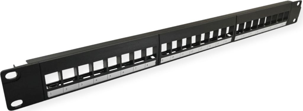 VALUE 19-inch Keystone-modulehouder, 24 poorten, 1HE, Productafbeelding 