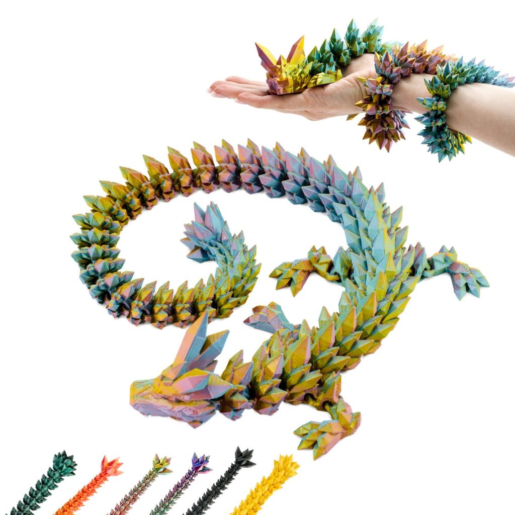 3D Drache – Drachenskulptur 60 cm | Bewegliche Figur für Produktbild 