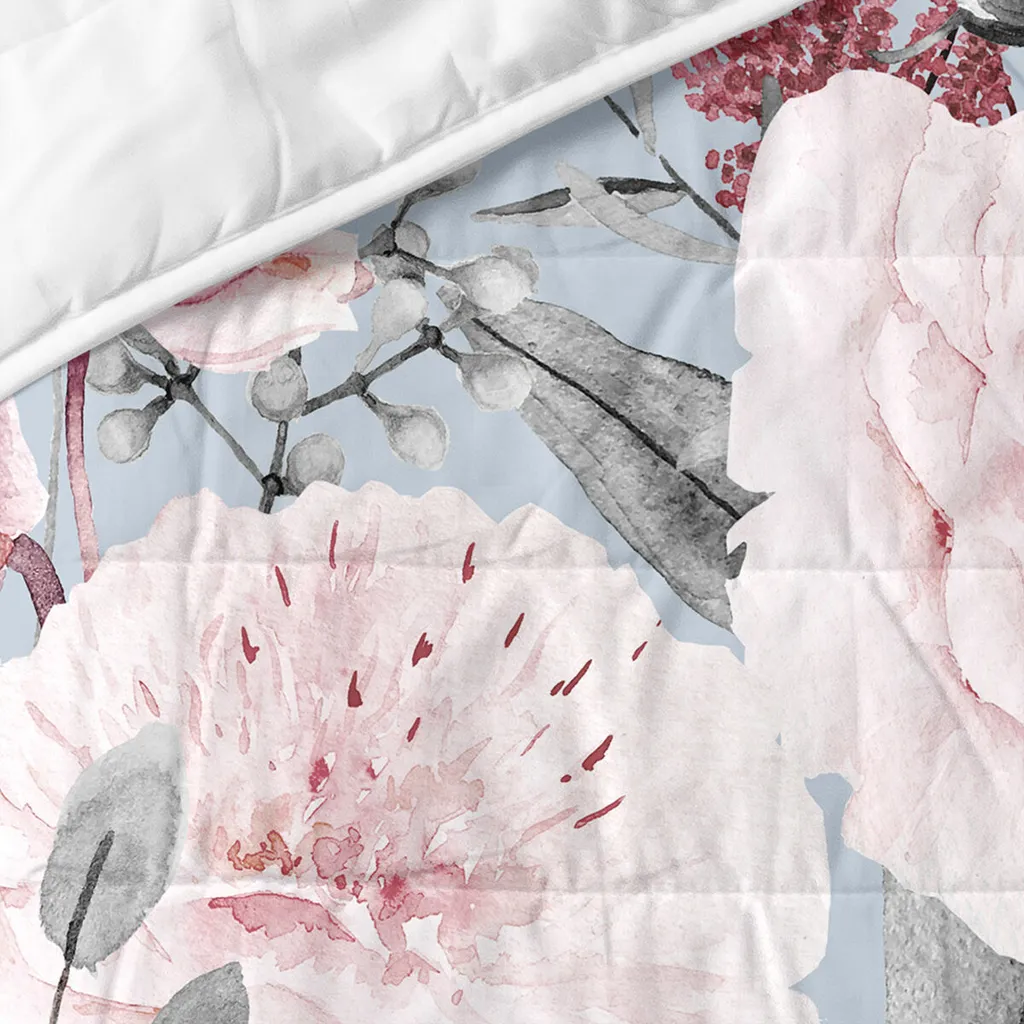 Boutis imprimé fleurs HF Soft Bouquet Coloured pour lit double 240x260 - 3