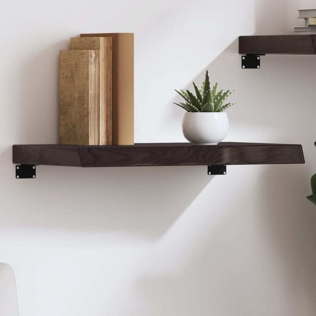 "2026 Promotion" Wandregal, Wandboard für Wohnzimmer, Dunkelbraun 60x40x(2-6) cm Massivholz Eiche Behandelt - Hängeregal CC22135