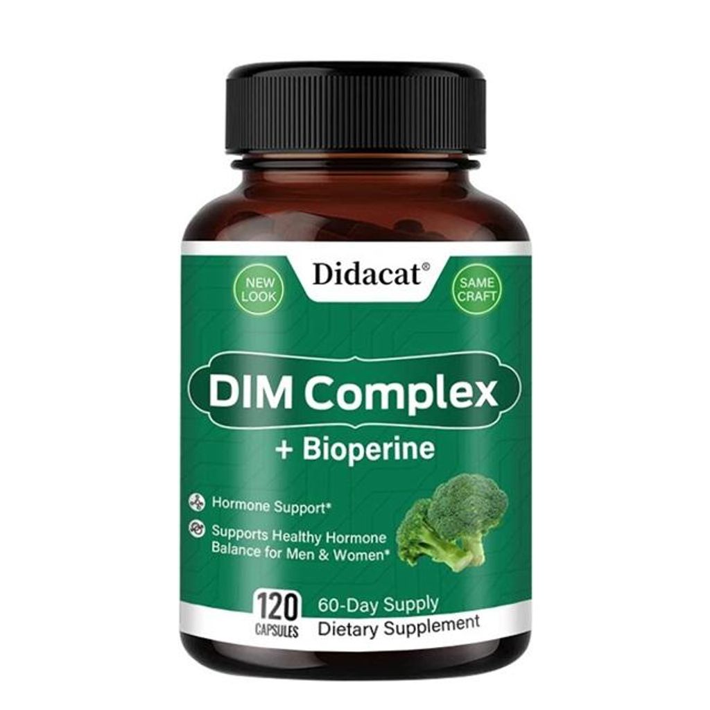 DIM Complex for Men & Women (120 Kapseln) Nahrungsergänzungsmittel, Menopause, Wechseljahre, PCOS, Hormonelles Gleichgewicht, Östrogenstoffwechsel