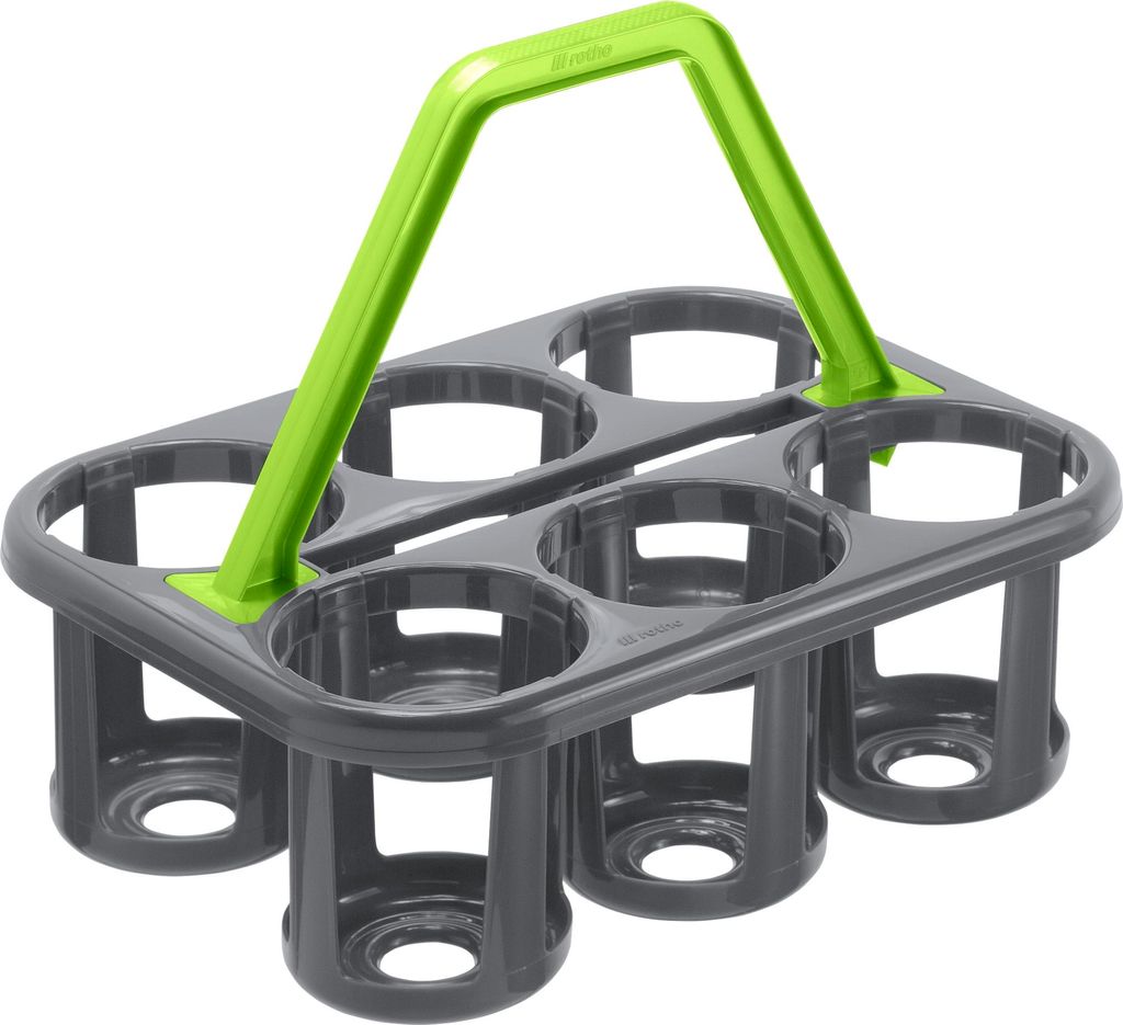 Rotho Flaschenträger Basic für 6 Flaschen 35 x 26 x 27 cm Produktbild 