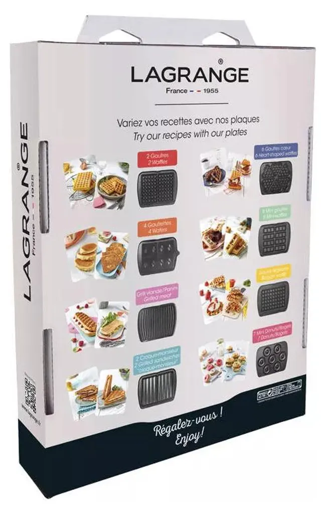 Jeu de Plaques Gaufrettes Lagrange Gamme Premium - 4 Empreintes - 5