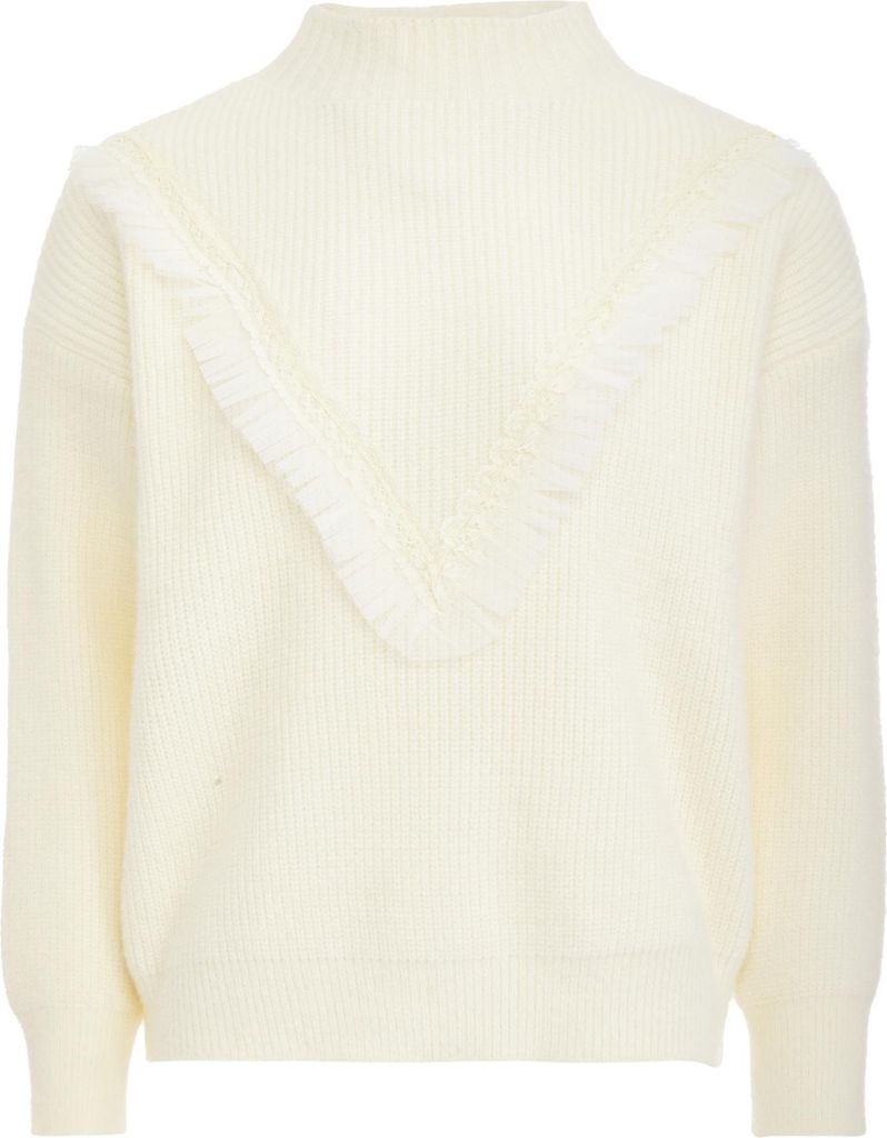YASANNA damen strickpullover - wollweiss, M