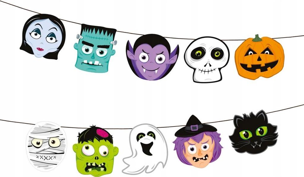 Banner Girlande Halloween Freunde 2,5m