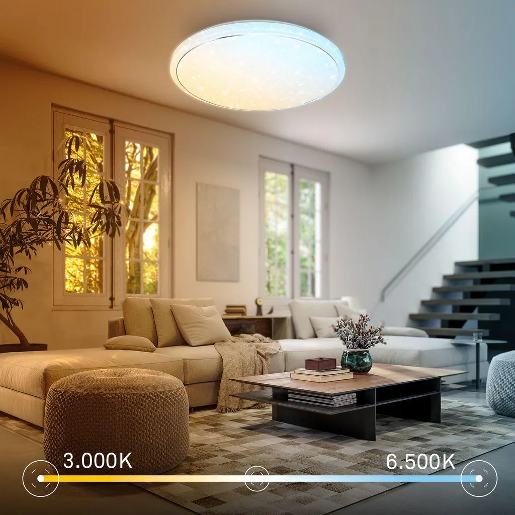 Fini l'Éclairage Fixe : Plafonnier LED CCT Dimmable avec Télécommande - 5