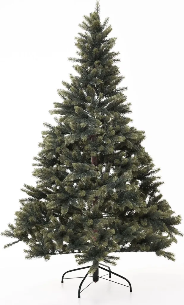 Sapin de Noël artificiel réaliste 180cm : Grand arbre de fête vert JODLA