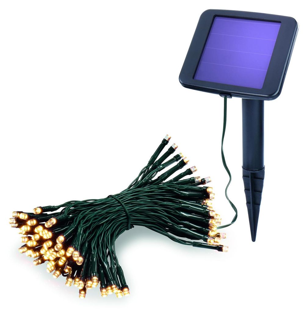 Solarne lampki choinkowe, 10m, 100 LED, ciepły biały, Zdjęcie produktu 