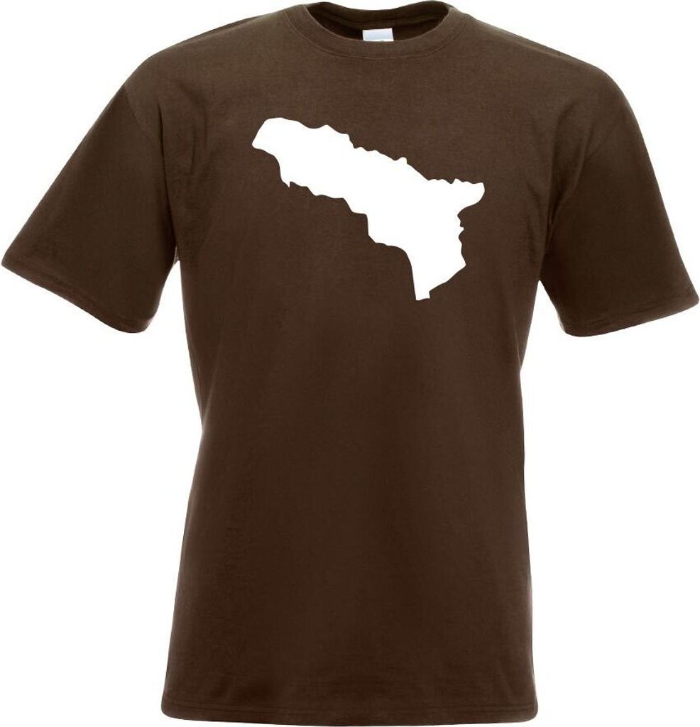 Kiwistar - T-Shirt - Chocolate - Abchasien Umriss Kontur Herren Funshirt Bedruckt Design Sprüche Spruch Motive - mit Motiv Bedruckt - Funshirt Des...