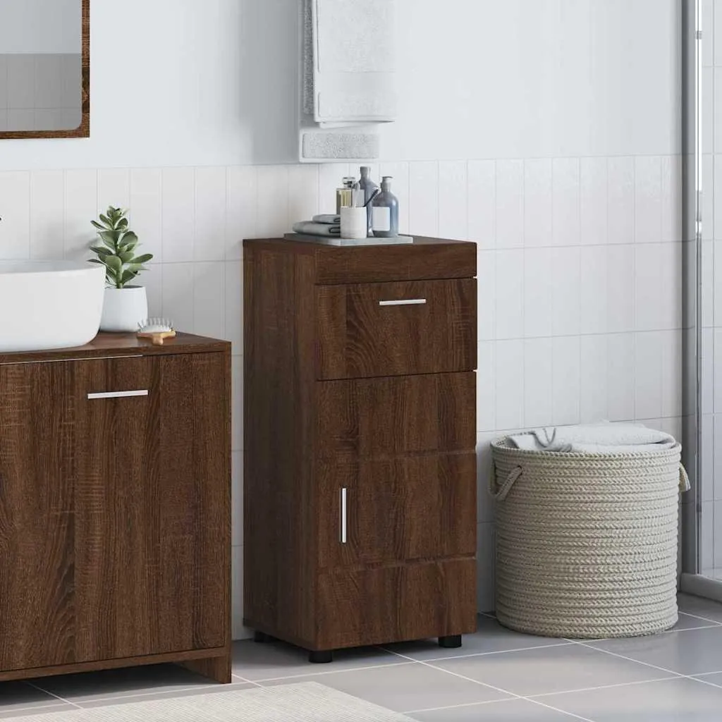 Maison Exclusive - Set di mobili da bagno TULUM Marrone effetto rovere Materiale ligneo
