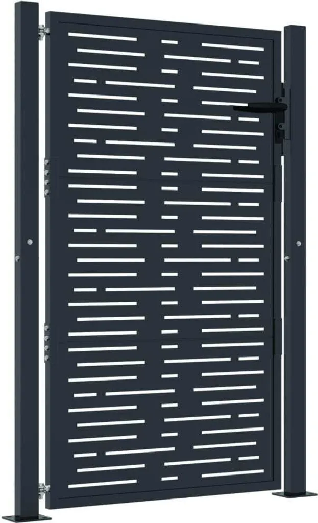 vidaXL Auvent de Porte 105x130 cm Anthracite - Marquise Acier Moderne