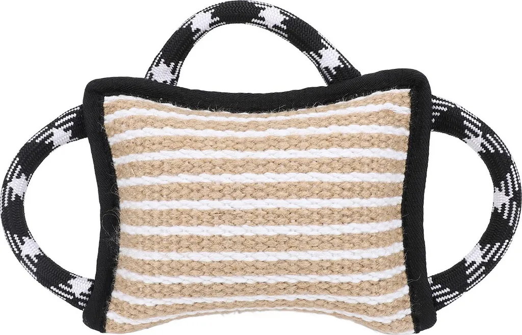 Boudin de mordant indéchirable en jute à triple poignée ergonomique