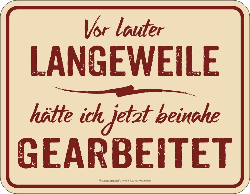 Fun - Fun-Schilder - beinahe gearbeitet