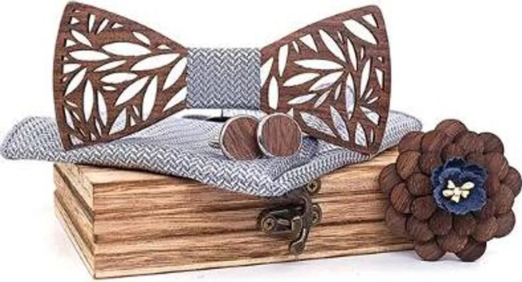 Boutons de manchette en bois Veles pour mariage champêtre chic homme