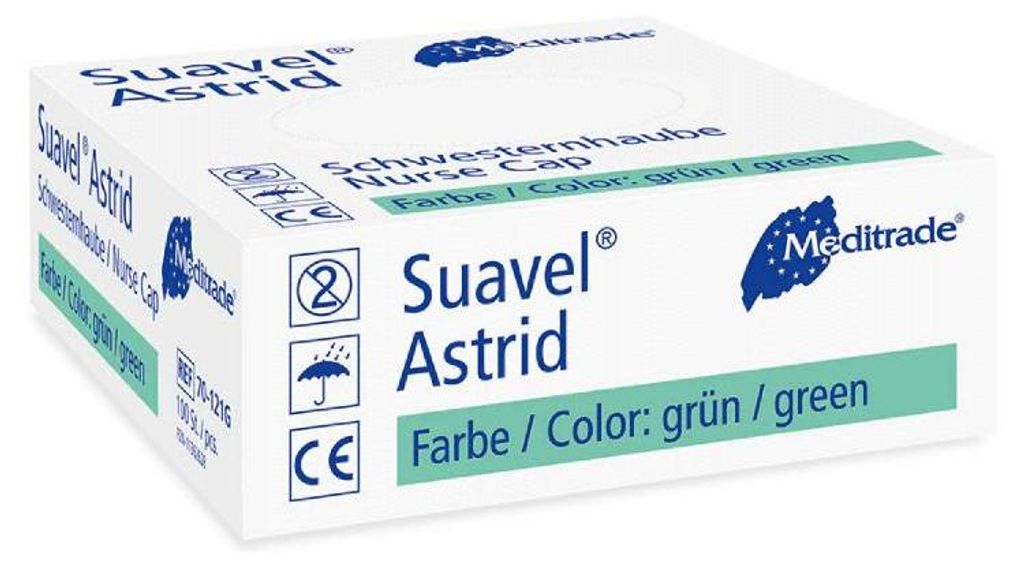 Meditrade® unisex Baretthauben Suavel® Astrid weiß Größe L Produktbild 