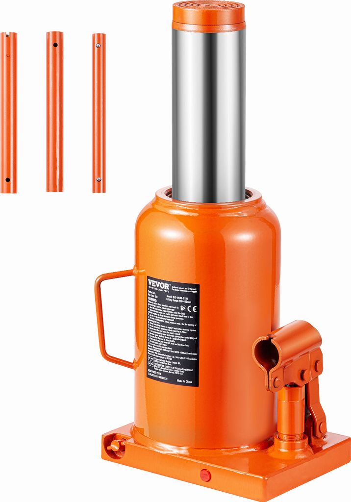 VEVOR Hydraulik-Wagenheber, 50-Tonnen-Stempelheber, Hubbereich 28–44 cm, geeignet für Auto-Pickup-LKW, Wohnmobil, Autoreparatur, Industrietechnik