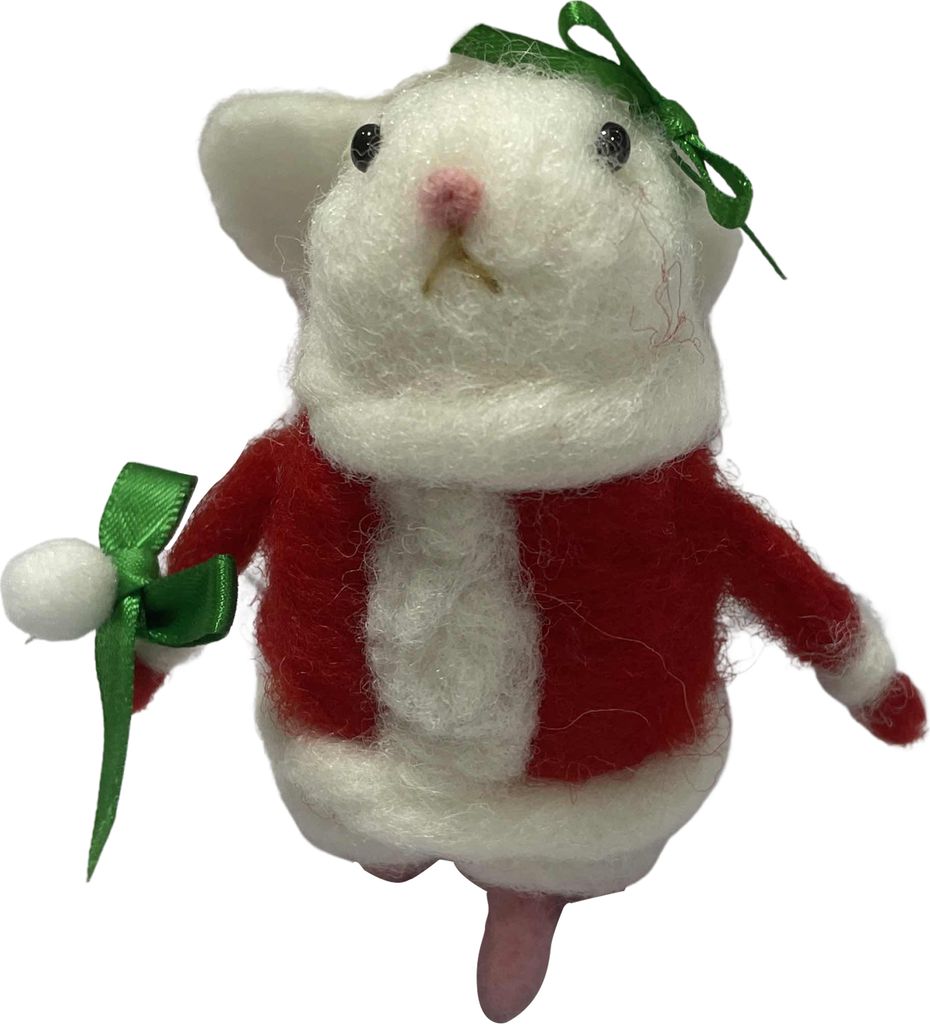 Handgemachte Halloween Filz Maus Ornament Entzückende Aussehen Super Weiche Desktop Maus Puppe Filz Dekoration E