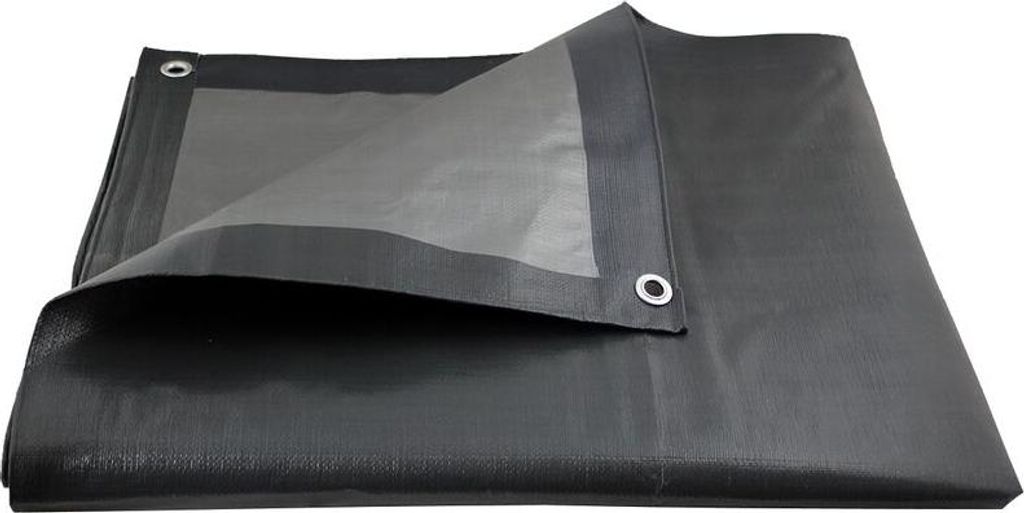 Robuste, graue Schutzplane – 3 x 4 Meter
