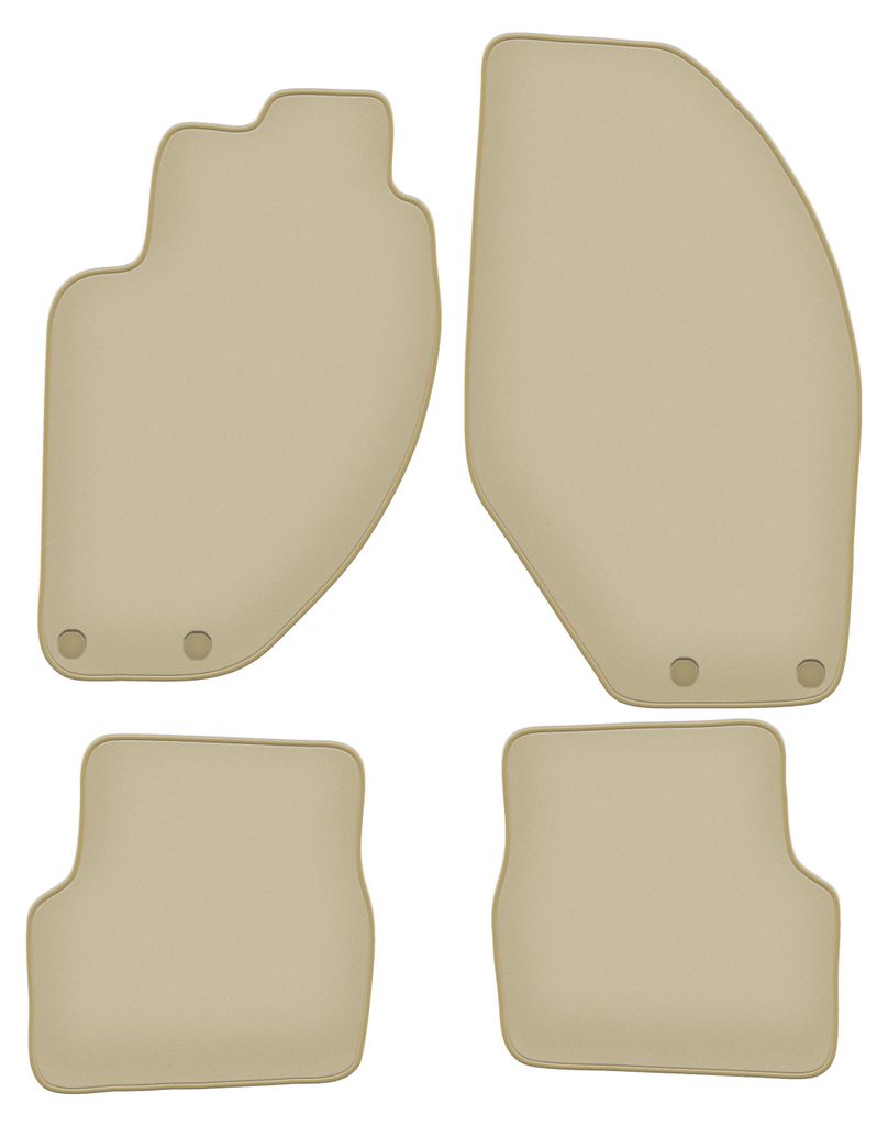 Velours-Fußmatten PREMIUM beige passend für Lancia Kappa (1994-2002, Limousine) – mit Befestigungen – passgenau