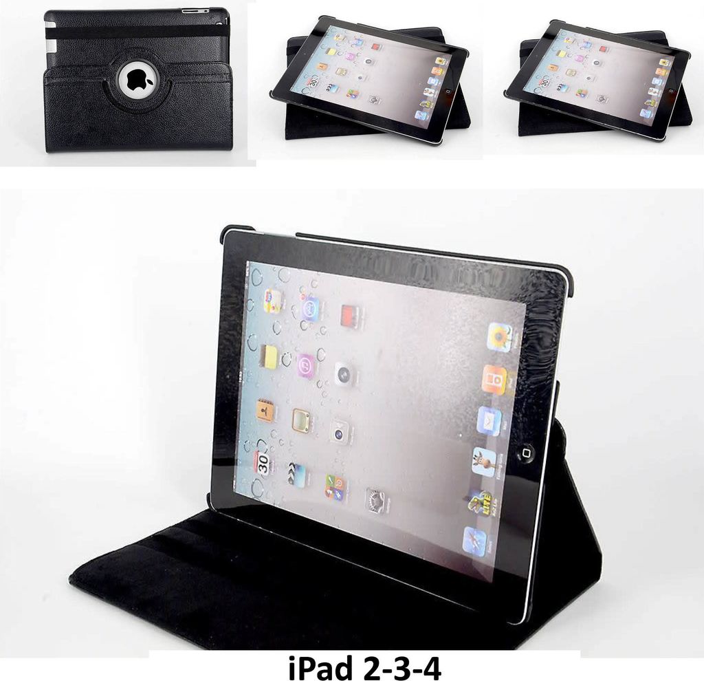 Apple Black Book Case Tablet for iPad 2-3-4
