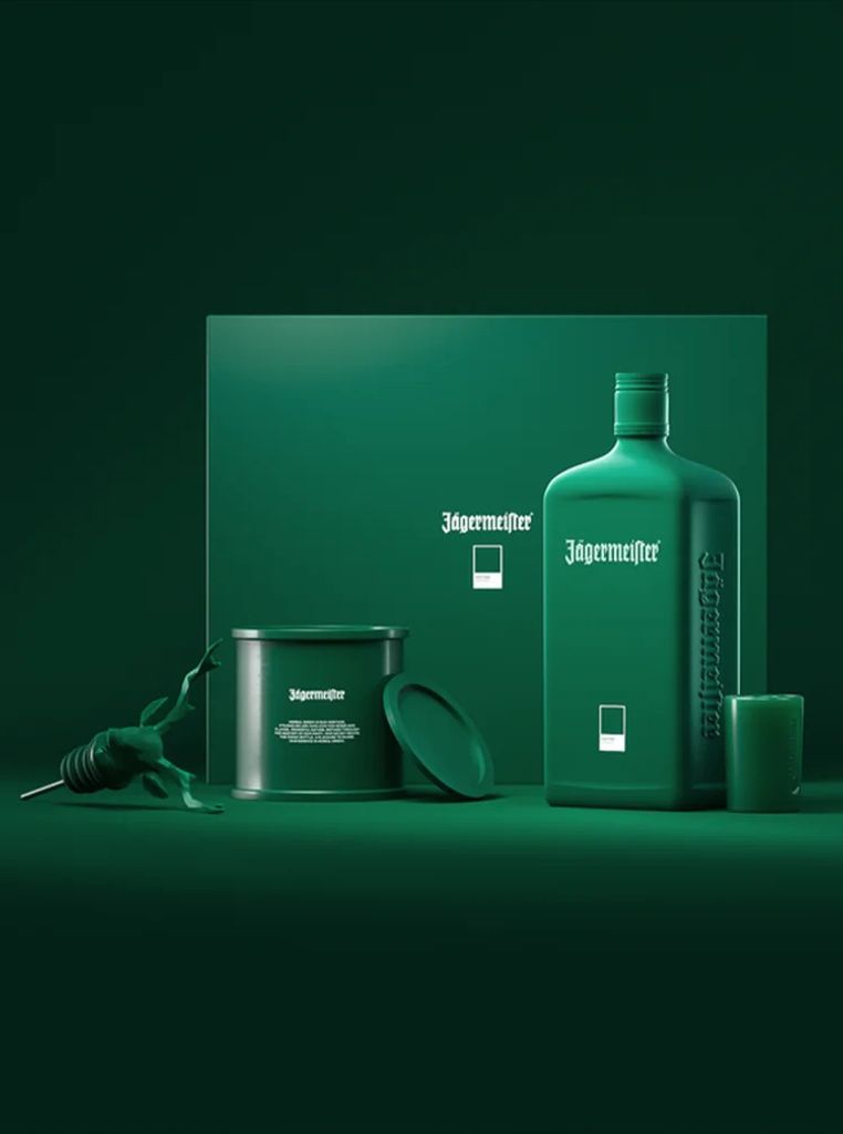 Jägermeister X Pantone Design-Pack Herbal Green - Limitierte und handnummerierte Edition - Grün