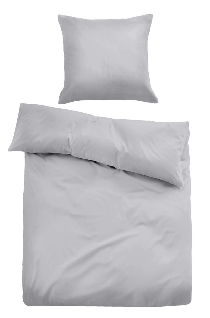 Tom Tailor Bettwäsche Simple Life 620600-844 grey uni Knitterlook, Größe:135x200 cm + 80x80 cm