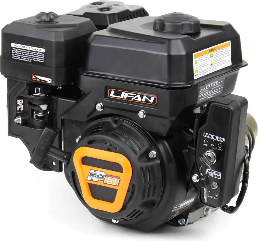 Moteur Essence pour Plaque Vibrante et Chantier - LIFAN KP230E 4,8 kW CV
