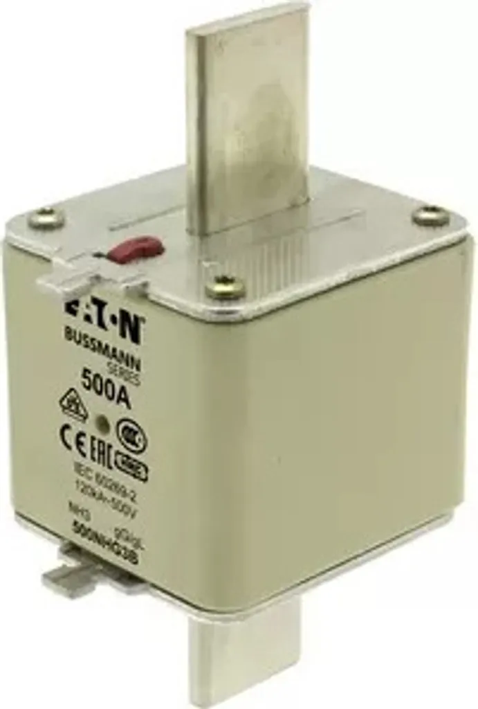 Fusible NH3 500A Eaton gL/gG pour éviter les pannes de court-circuit
